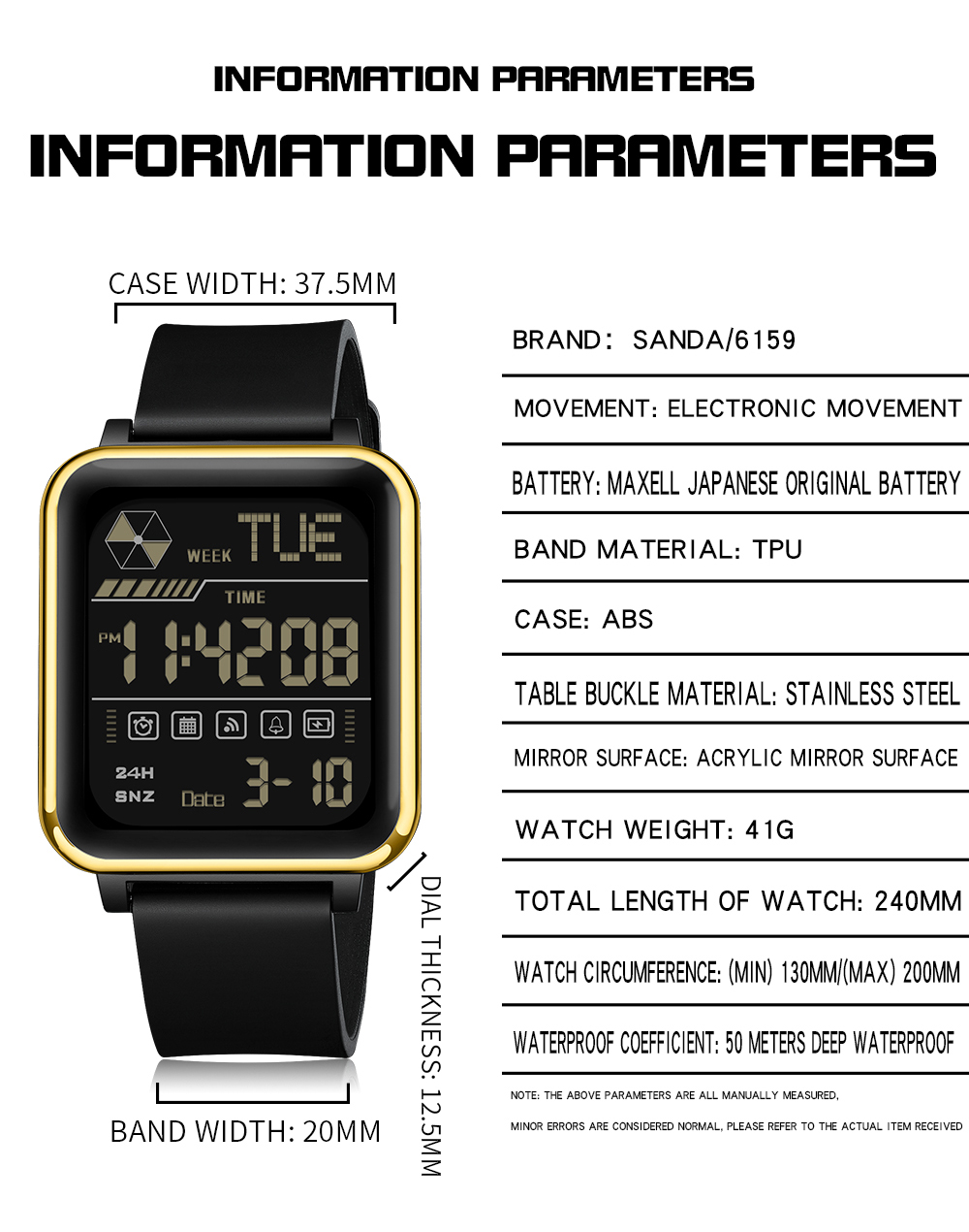 Цифровые часы SANDA для мужчин – обзор и цена Luxury Watch Maker
